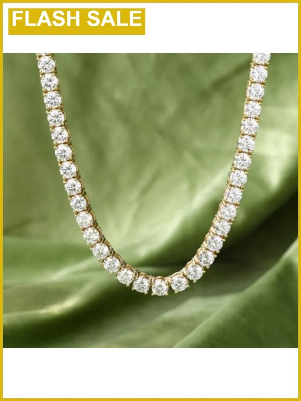 Tennis Necklace 5mm Cubic Zirconia Chain 20